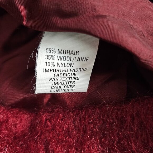 Anne Klein 2 Vintage Mohair Wool Burgundy Skirt - Picture 8 of 9
